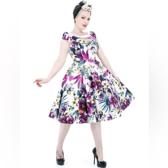 Dresses & Skirts - H & R London Hearts & Roses Floral Cut Out Tea Dress